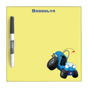 Cute dune buggy off road vehicle cartoon  dry erase board