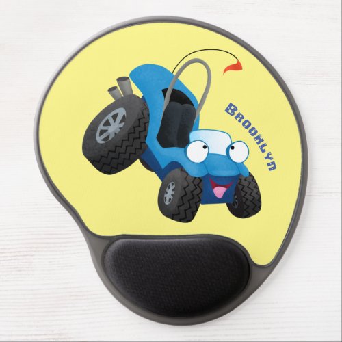 Cute dune buggy off road vehicle cartoon  gel mouse pad