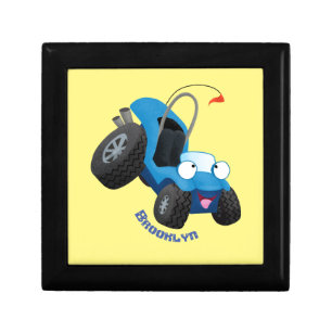 Cute dune buggy off road vehicle cartoon gift box