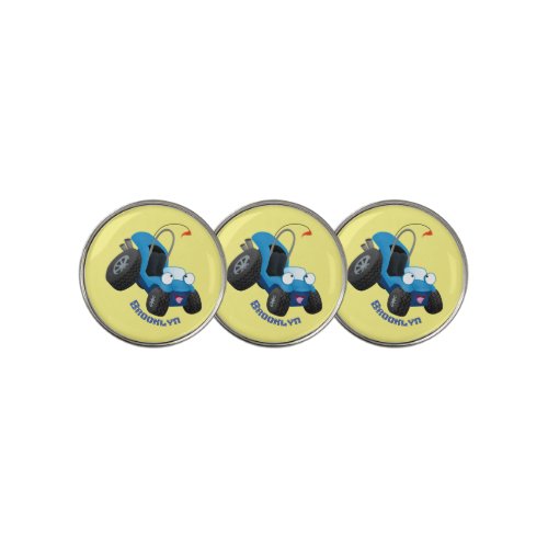 Cute dune buggy off road vehicle cartoon  golf ball marker