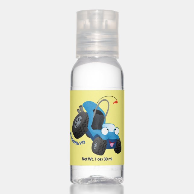 Cute dune buggy off road vehicle cartoon  hand sanitizer (Front)