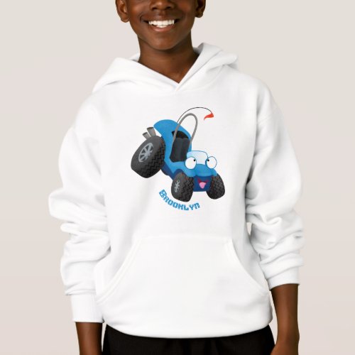 Cute dune buggy off road vehicle cartoon hoodie