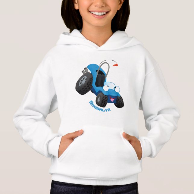 Cute dune buggy off road vehicle cartoon  hoodie (Front)