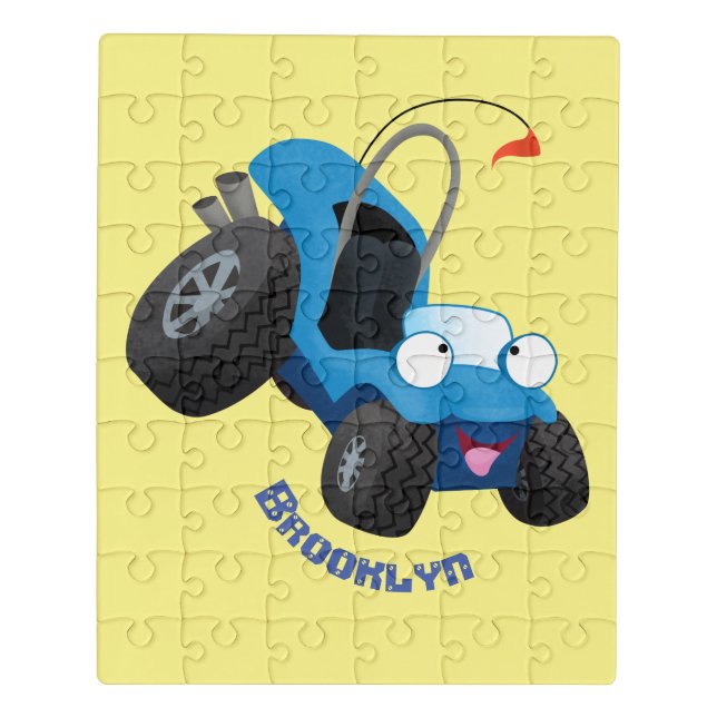 Cute dune buggy off road vehicle cartoon  jigsaw puzzle (Puzzle Vertical)