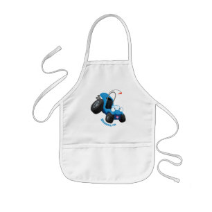 Cute dune buggy off road vehicle cartoon kids' apron