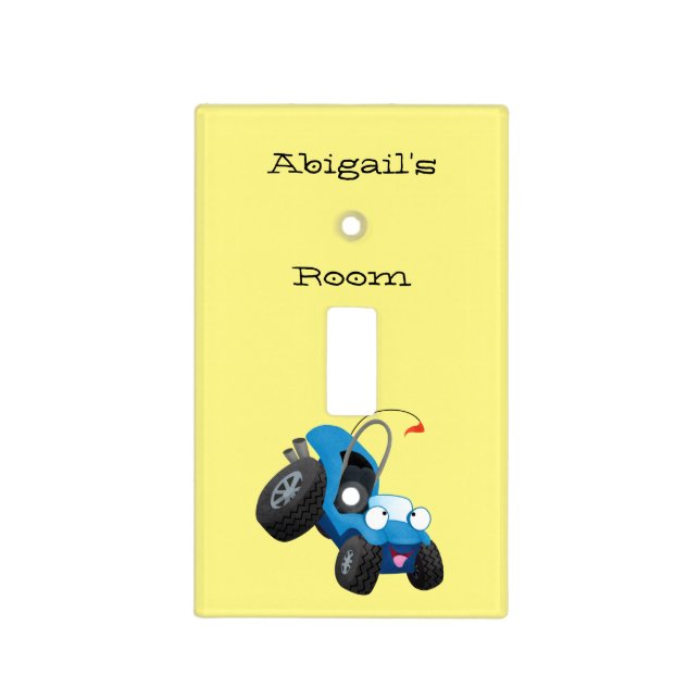Cute dune buggy off road vehicle cartoon light switch cover (Front)