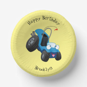 Cute dune buggy off road vehicle cartoon paper bowls