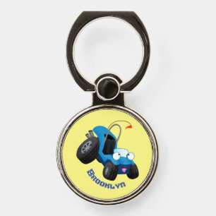 Cute dune buggy off road vehicle cartoon phone ring stand