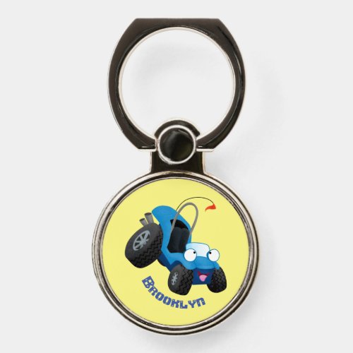 Cute dune buggy off road vehicle cartoon  phone ring stand