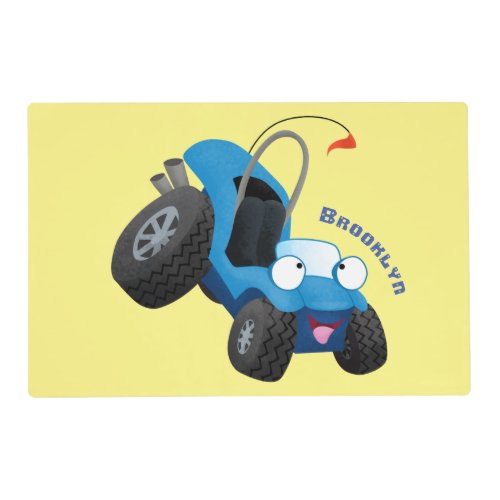 Cute dune buggy off road vehicle cartoon  placemat