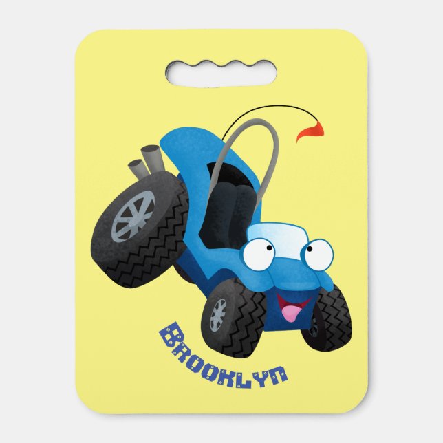 Cute dune buggy off road vehicle cartoon  seat cushion (Front Vertical)