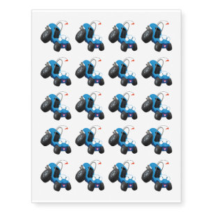 Cute dune buggy off road vehicle cartoon  temporary tattoos