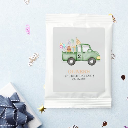 Cute Dusky Green Any Age Birthday Party Hot Chocolate Drink Mix