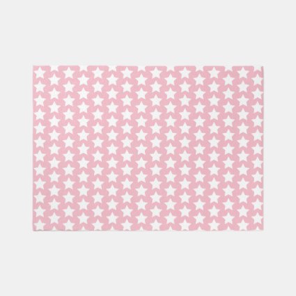 Cute Dusty Pink & White Stars 
