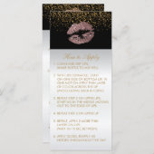 Cute Dusty Rose Glitter Lip Instructions (Front/Back)