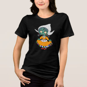 Cute Dutch Zombie Girl Tri-Blend Shirt