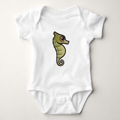 Cute Dwarf Seahorse Baby Bodysuit