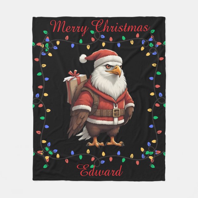 Cute Eagle Fleece Blanket (Front)