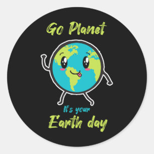 Cute Earth Day 2025 Happy Earth Day 2025  Classic Round Sticker