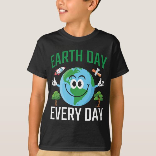 Cute Earth Day Awareness Rescue the planet Tree T_Shirt