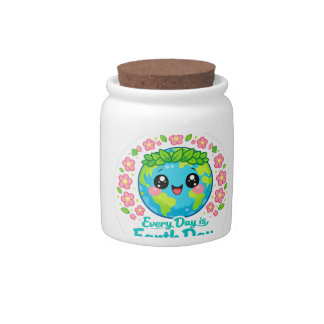 Cute Earth Day Candy Jar