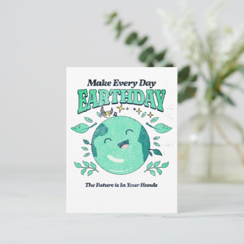 Cute Earth Day Everyday Adorable Kawaii Postcard