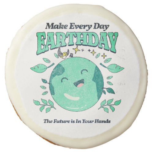 Cute Earth Day Everyday Adorable Kawaii Sugar Cookie