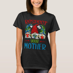 Cute Earth Day Gnomes For Women Global Warming Awa T-Shirt