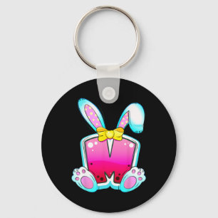 Cute Easter Alphabet Letter M Initial Coquette Eas Keychain