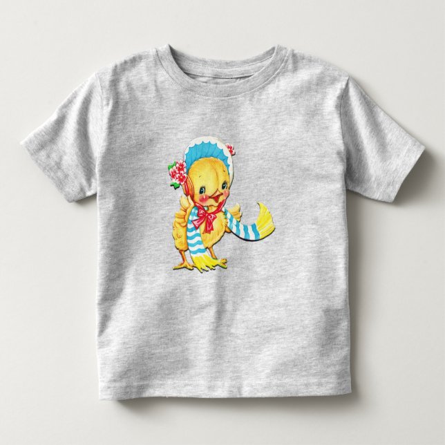 Cute Easter Baby Chic Unisex Gray Toddler T Shirt (Front)