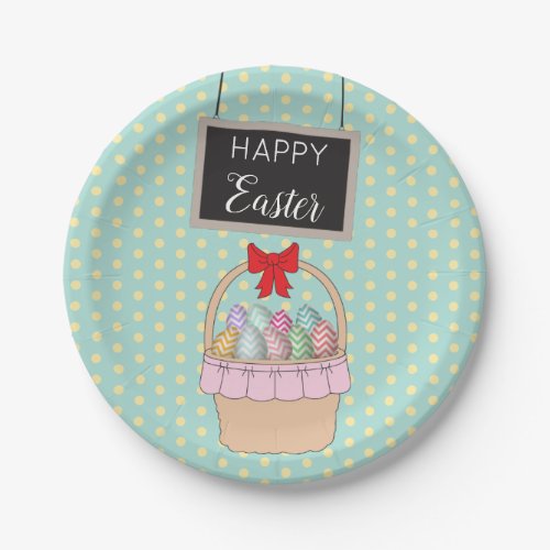 Cute Easter Basket  Pastel Easter Eggs  Paper Plates