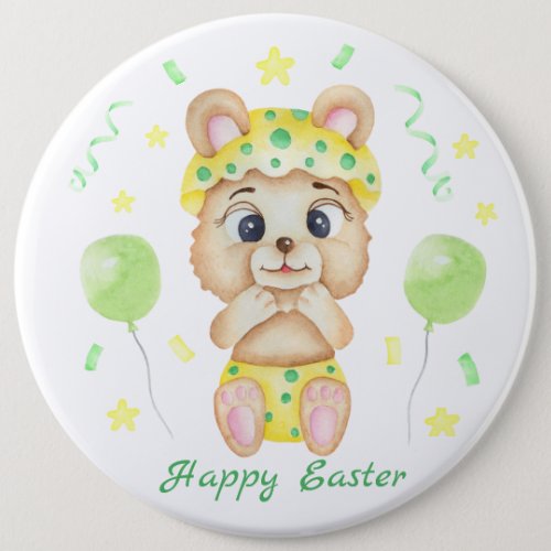 Cute Easter Bear for a positive mood  Button