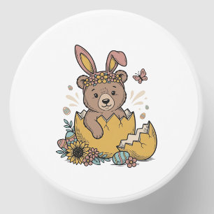Cute Easter Bear in Cracked Egg Vintage Vector_1 Mini Candle Favors