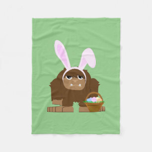 Cute Easter Bigfoot Fleece Blanket