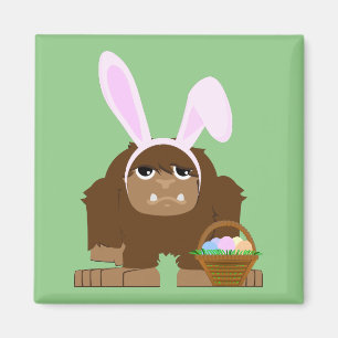 Cute Easter Bigfoot Magnet