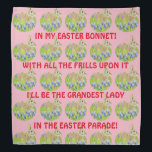 Cute Easter Bonnet Bandanna<br><div class="desc">This adorable bandanna features a bunny in a beautiful field of flowers. Wording is based on the old Easter tune from the '40s. This can be a fun way to show of your Easter finery. This can whimsical bandanna can be worn by anyone including the family pet!</div>