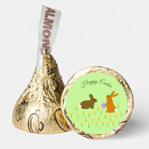 Cute Easter Bunnies and Daffodils Custom Hershey®'s Kisses®