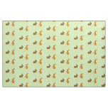 Cute Easter Bunnies and Daffodils Fabric