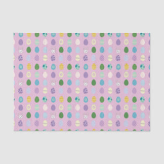 Cute Easter Bunnies Colorful Patterned Eggs Tissue Paper