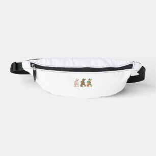 Cute Easter Bunnies Leopard Bunny and Flower Bunni Fanny Pack