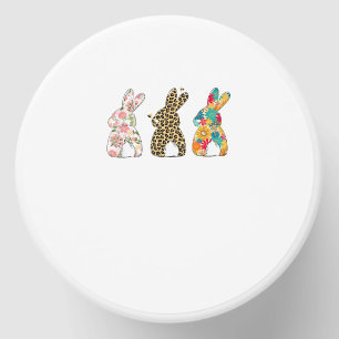 Cute Easter Bunnies Leopard Bunny and Flower Bunni Mini Candle Favors