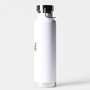 Cute Easter Bunnies Leopard Bunny and Flower Bunni Water Bottle