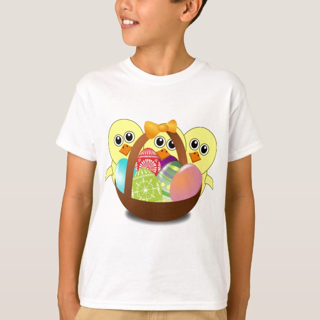 Cute Easter Bunnies T-Shirt (Front)