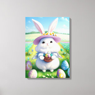 Cute Easter Bunny 01 Canvas Print