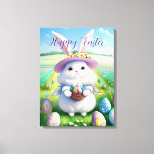 Cute Easter Bunny 01 Canvas Print