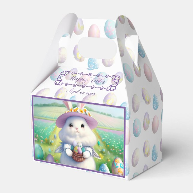 Cute Easter Bunny 01 Favor Boxes (Front Side)