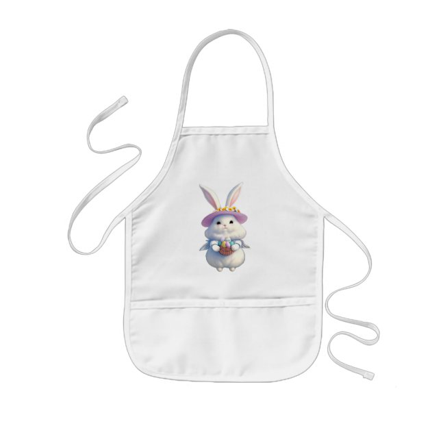 Cute Easter Bunny 01 Kids' Apron (Front)