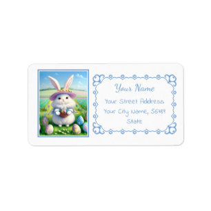 Cute Easter Bunny 01 Label