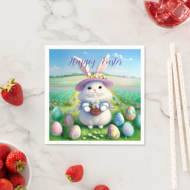 Cute Easter Bunny 01 Napkins (Insitu)