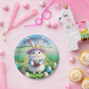 Cute Easter Bunny 01 Paper Plates